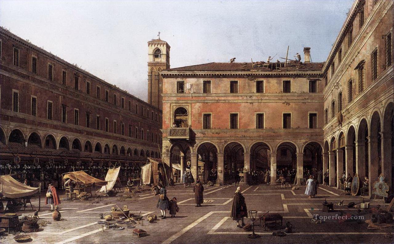 the campo di rialto Canaletto Venice Oil Paintings